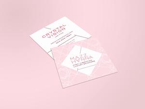 Mazz Hanna uses square business cards for a unique and memorable feel.